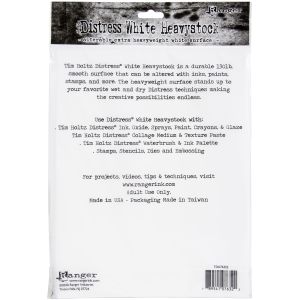Tim Holtz Distress White Heavystock 10 Per Pkg -8.5 inch X11 inch 