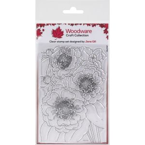 Woodware Clear Stamps 4 Inch X6 Inch Zinnia