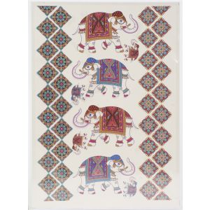 Dress My Craft Transfer Me Sheet A4-Ethnic Elephants