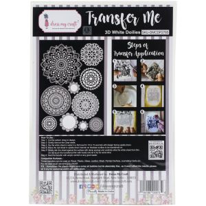 Dress My Craft Transfer Me Sheet A4-3D White Doilies