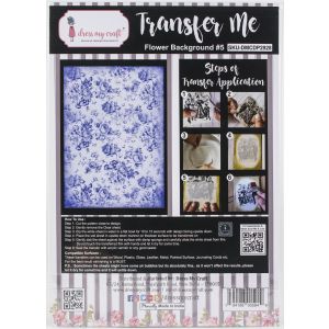 Dress My Craft Transfer Me Sheet A4 Flower Background 5