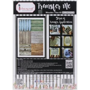 Dress My Craft Transfer Me Sheet A4 Wooden Tiles 2