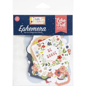 Echo Park Cardstock Ephemera 33 Per Pkg -Icons Little Dreamer Girl
