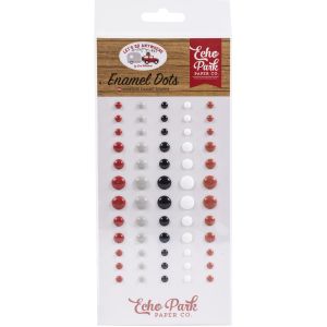 Echo Park Adhesive Enamel Dots 60 Per Pkg -Let's Go Anywhere