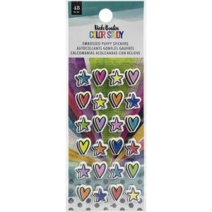 Vicki Boutin Color Study Embossed Puffy Stickers 48 Per Pkg - 