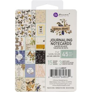 Nature Lover Journaling Cards 3 inch X4 inch 45 Per Pkg -15 Designs/3 Each
