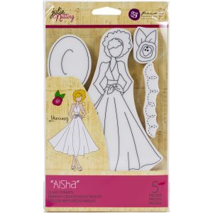 Prima Marketing Julie Nutting Mixed Media Cling Rubber Stamp-Aisha