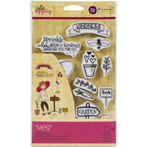 Prima Marketing Julie Nutting Mixed Media Cling Rubber Stamp-Meg