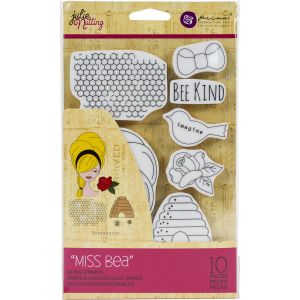 Prima Marketing Julie Nutting Mixed Media Cling Rubber Stamp-Miss Bea