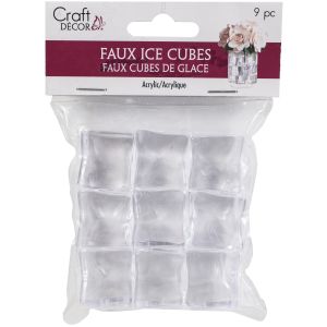 Faux Ice Cubes 9Per PkgMedium