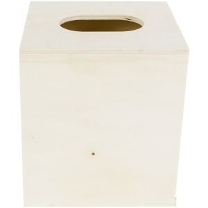 Wood Tissue Box-Square