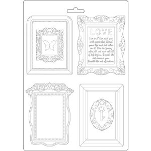 Stamperia Soft Maxi Mould 8.5 Inch X11.5 Inch Frames Atelier Des Arts
