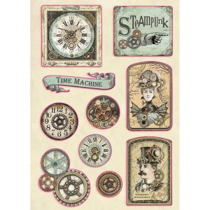 Stamperia Colored Wooden Shapes A5-Tag, Voyages Fantastiques