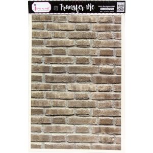 Dress My Craft Transfer Me Sheet 12.5 inch X18.5 inch Brick Background 1