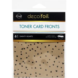 Deco Foil Kraft Toner Sheets 4.25 inch X5.5 inch 6 Per Pkg -Dainty Hearts