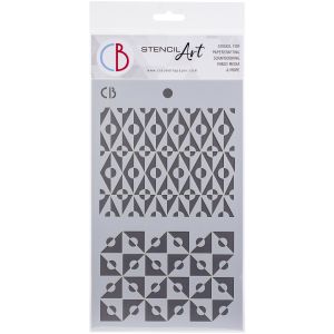 Ciao Bella Stencil Art Texture Stencil 5 Inch X8 Inch Optical