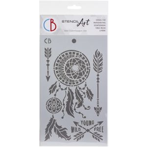 Ciao Bella Stencil Art Texture Stencil 5Inch X8Inch Dreamcatcher