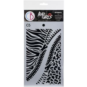 Ciao Bella Bad Girls Texture Stencil 5Inch X8Inch Double Zip