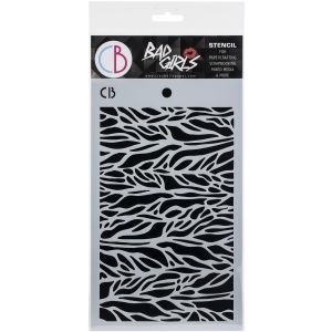 Ciao Bella Bad Girls Texture Stencil 5 Inch X8 Inch Flow