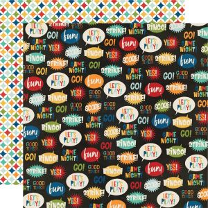 Family Fun Double Sided Cardstock 12 Inch X12 Inch Game Night