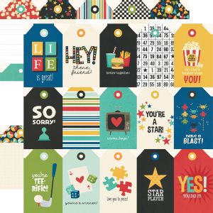 Family Fun Double Sided Cardstock 12 Inch X12 Inch Tags