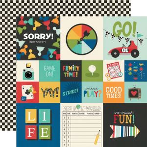 Family Fun Double Sided Cardstock 12 Inch X12 Inch 2 Inch X2 Inch And 4 Inch X4 Inch Elements