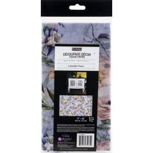 Prima Re Design Decoupage Decor Tissue Paper 19inchX30inch Lavender Fleur