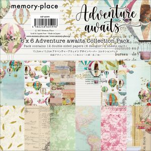 Memory Place Double Sided Paper Pack 6 Inch X6 Inch 10 Per Pkg Adventure Awaits