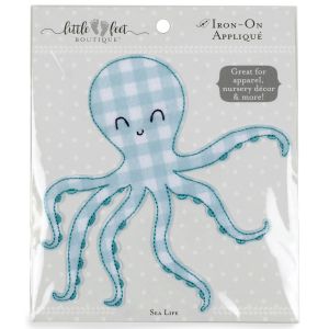 Fabric Editions Little Feet Boutique Iron On Applique Sea Life Octopus