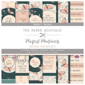 The Paper Boutique Perfect Partners Paper Pad 8Inch X8Inch 36 Per Pkg Moon Meadows Toppers