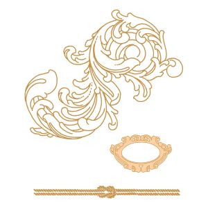 Seaside Girl Stamp Set 5 Per Pkg -Seaside Flourish 3.9 inch X4.7 inch 