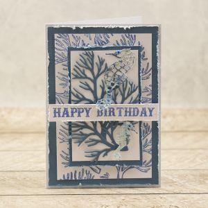 Seaside Girl Mini Stamp And Die Set 2 Per PkgCoral 1.9 InchX1.9 Inch