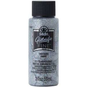 FolkArt Glitterific Fine Glitter Paint 2oz Silver