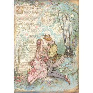 Stamperia Rice Paper Sheet A4-Lovers, Sleeping Beauty