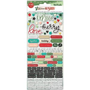 Vicki Boutin Warm Wishes Embossed Puffy Stickers 135 Per Pkg 
