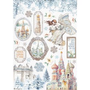 Stamperia Rice Paper Sheet A4Castle Winter Tales