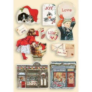 Stamperia Wooden Shapes A5 Romantic Christmas