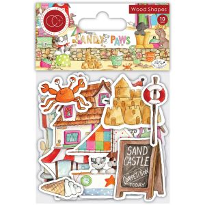 Craft Consortium Laser-Cut Wooden Shapes 10 Per Pkg -Sandy Paws