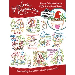Stitchers Revolution IronOn TransfersGnome Sweet Gnome