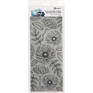 Simon Hurley create. Cling Slimline Stamps Fresh Cut Flowers