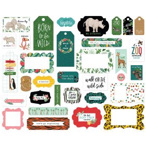 Echo Park Cardstock Ephemera 33 Per Pkg Frames And Tags Animal Kingdom