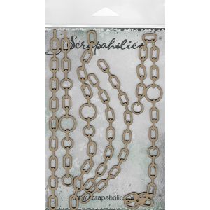 Scrapaholics Laser Cut Chipboard 2mm Thick Memoirs Chains 6 Per Pkg 4.75 Inch 7.25 Inch