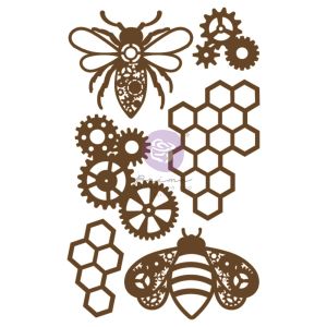 Prima Marketing Laser Cut Chipboard Powerful Bees 6 Per Pkg