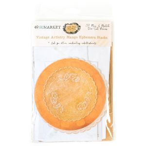 Vintage Artistry In Mango Ephemera Stack