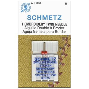 Schmetz Embroidery Twin Machine NeedlesSize 3.0 Per 75 1 Per Pkg