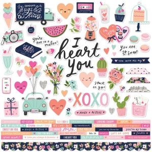 Happy Hearts Cardstock Stickers 12