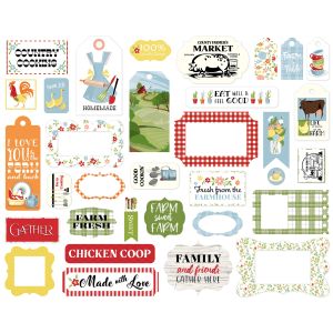 Carta Bella Cardstock Ephemera 33 Per Pkg -Frames & Tags Farmhouse Living