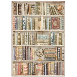 Stamperia Rice Paper Sheet A4 Library Lady Vagabond Lifestyle