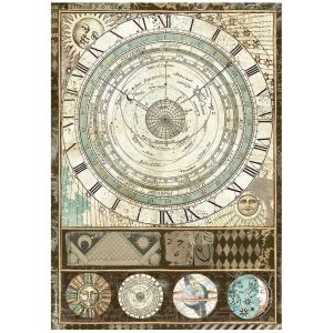 Stamperia Rice Paper Sheet A4 Astrolabe Alchemy