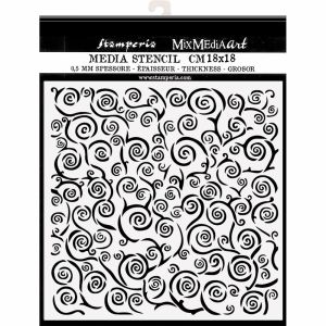 Stamperia Stencil 7 inch X7 inch Spiral Pattern Klimt